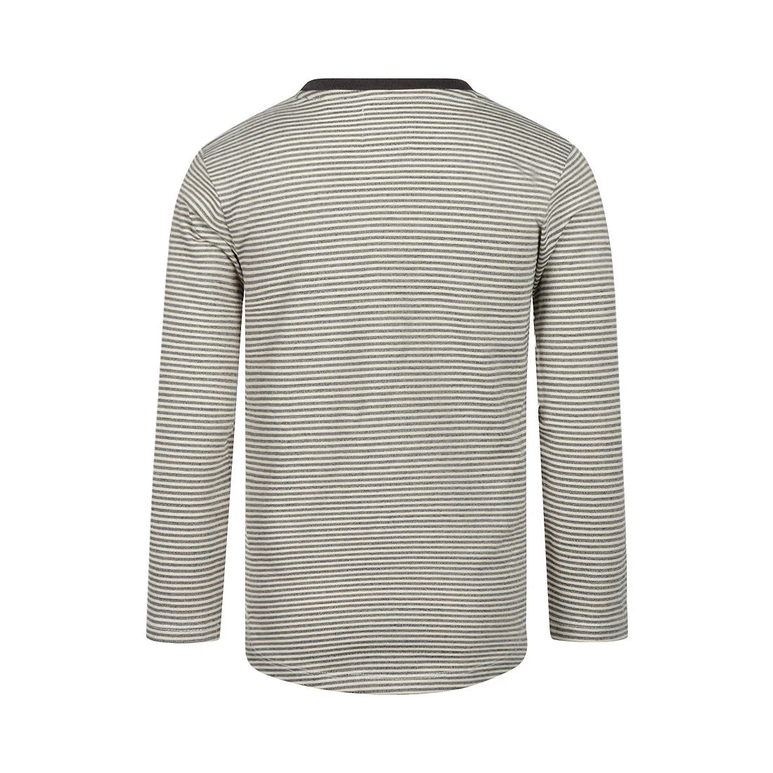 Grey Striped Long-Sleeve