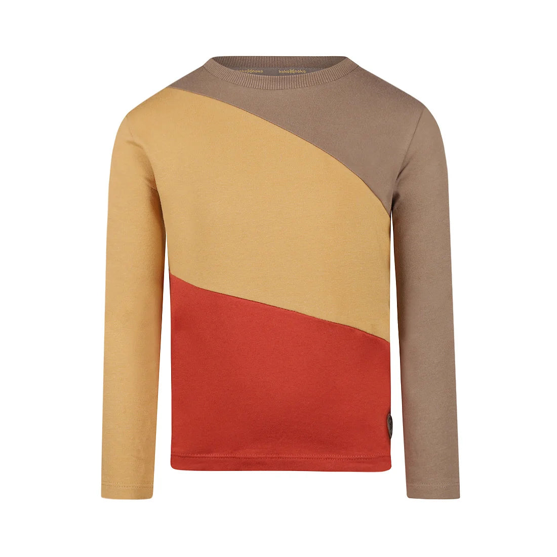 Retro Earth-Tone Long-Sleeve