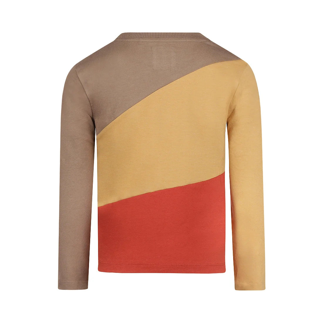 Retro Earth-Tone Long-Sleeve