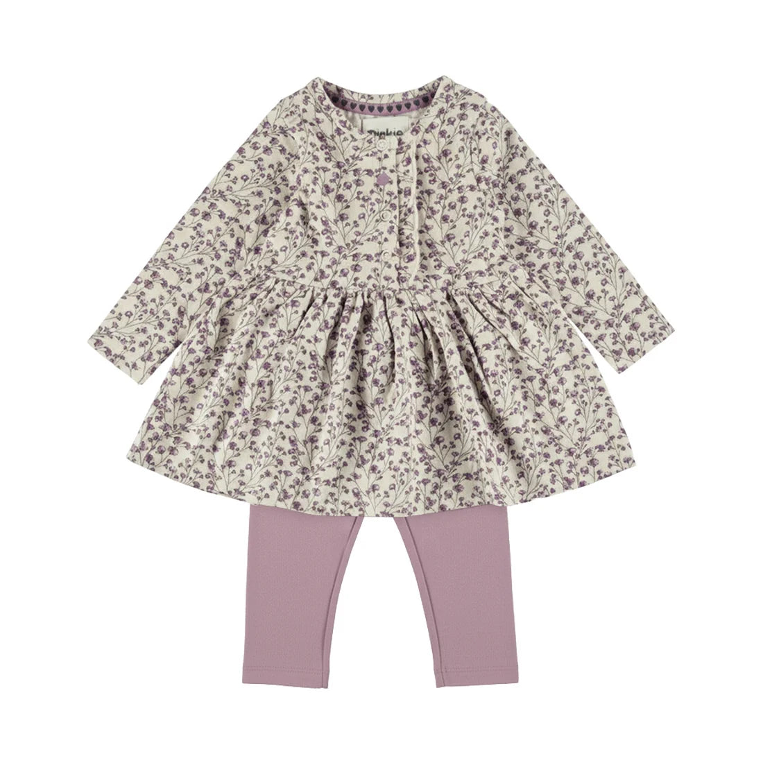 Floral Tunic Dress 2-Piece Set
