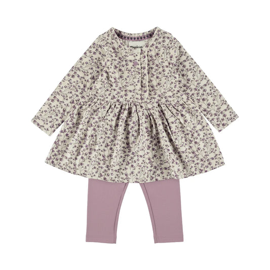 Floral Tunic Dress 2-Piece Set
