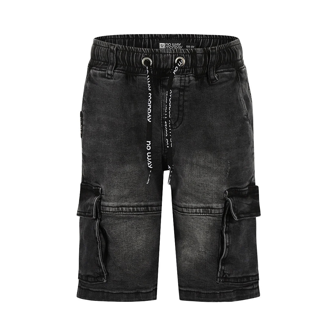Black Denim Cargo Shorts