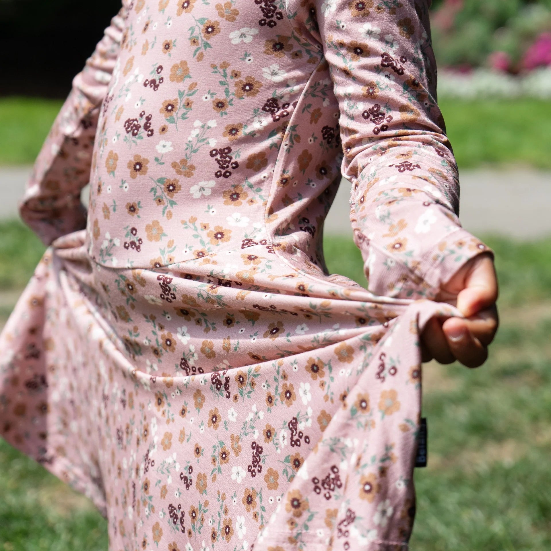 Long Sleeve Twirl Dress - Velvet Garden