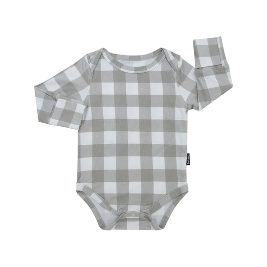 Long Sleeve Onesie - Sage Plaid