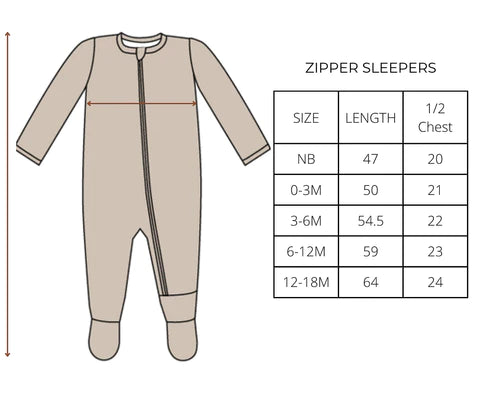 Footless Sleeper with Fold Over Cuffs - Lemons