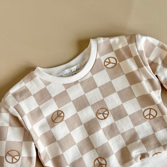 Groovy Checker Crewneck