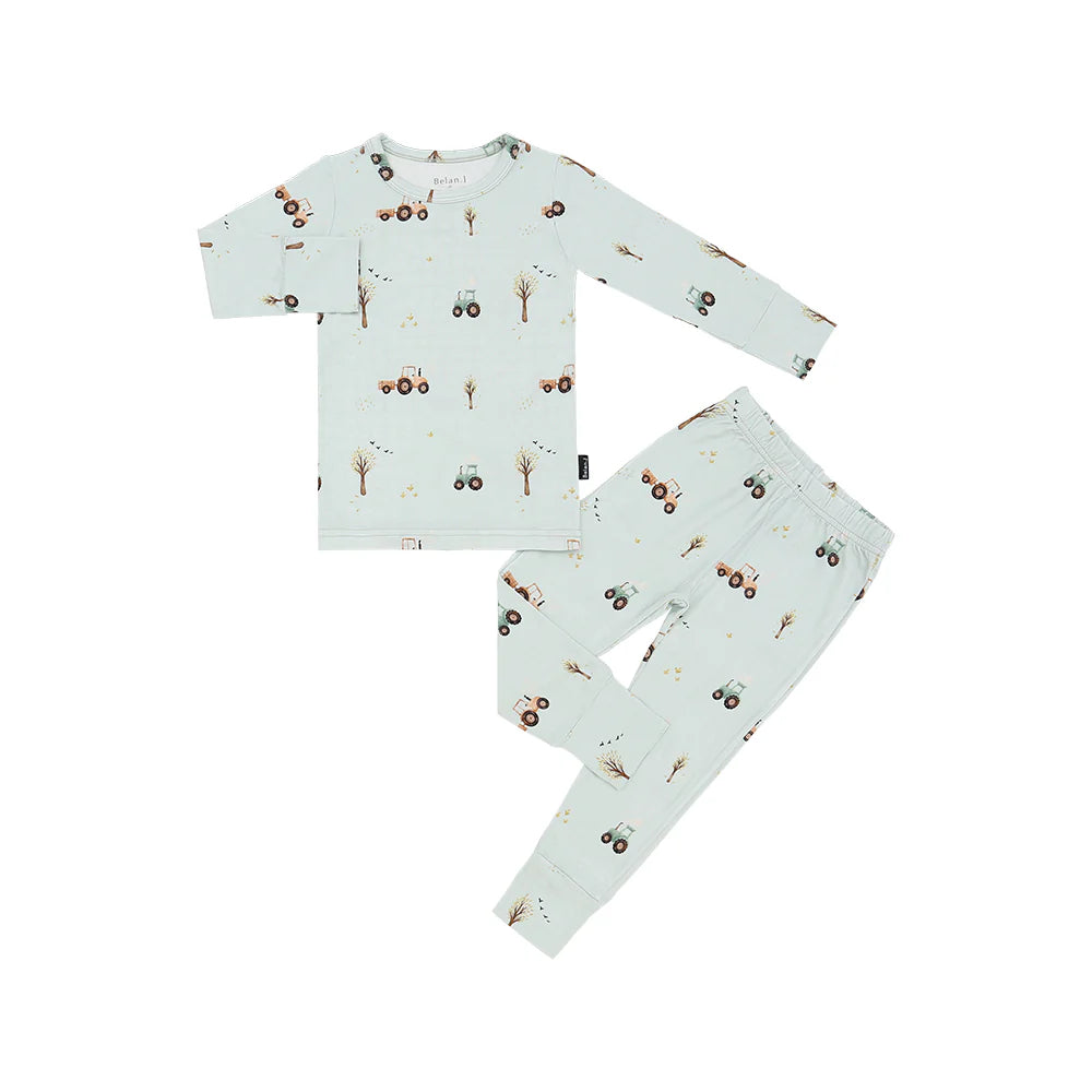 Bamboo PJ Set - Tractors
