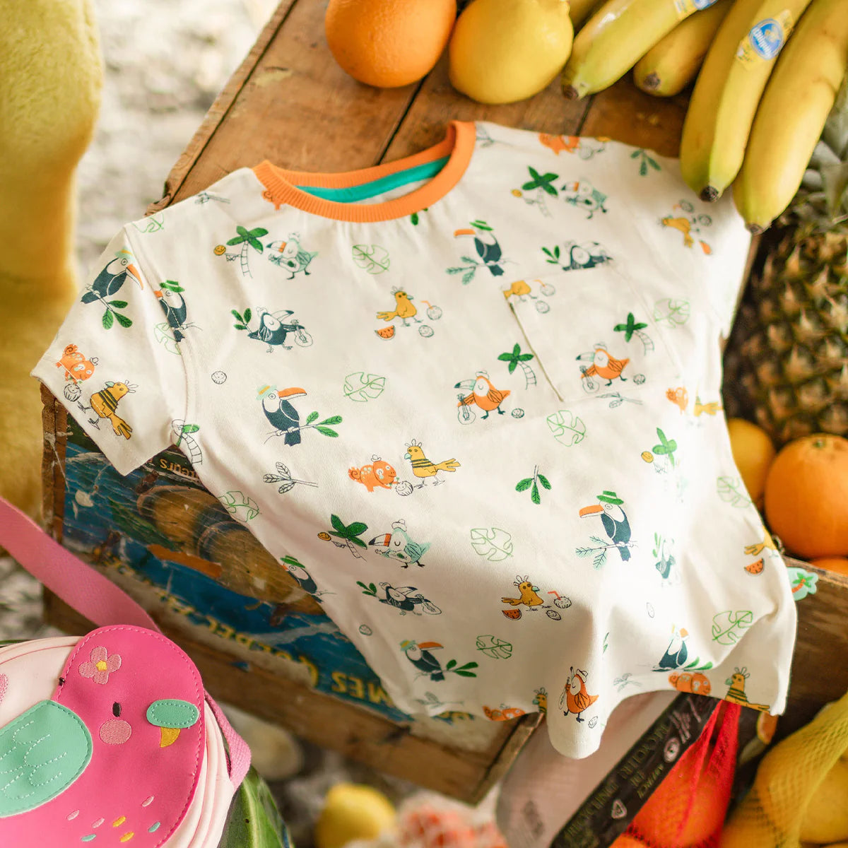 Tropical Friends Cream Tee