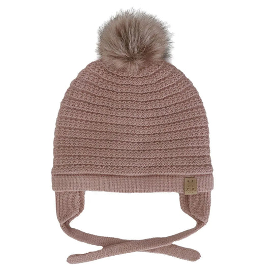 Knit Fur Pompon Toque