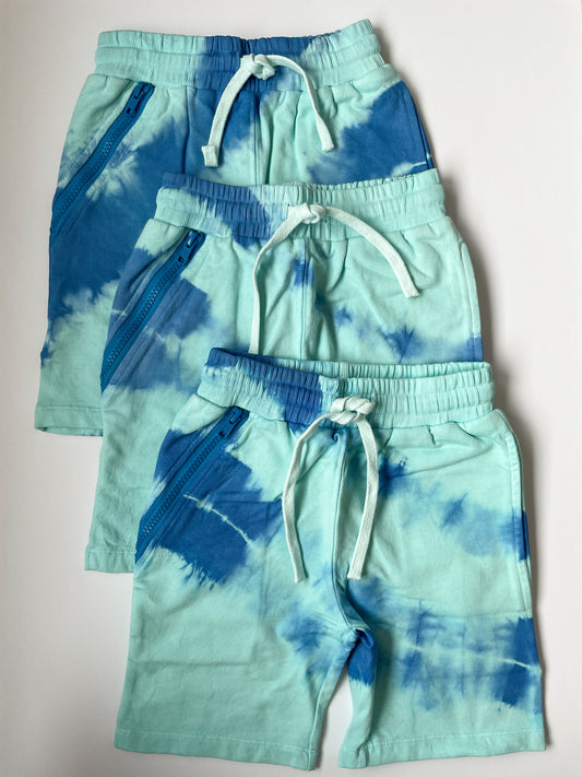 Turquoise Tie-Dye City Short