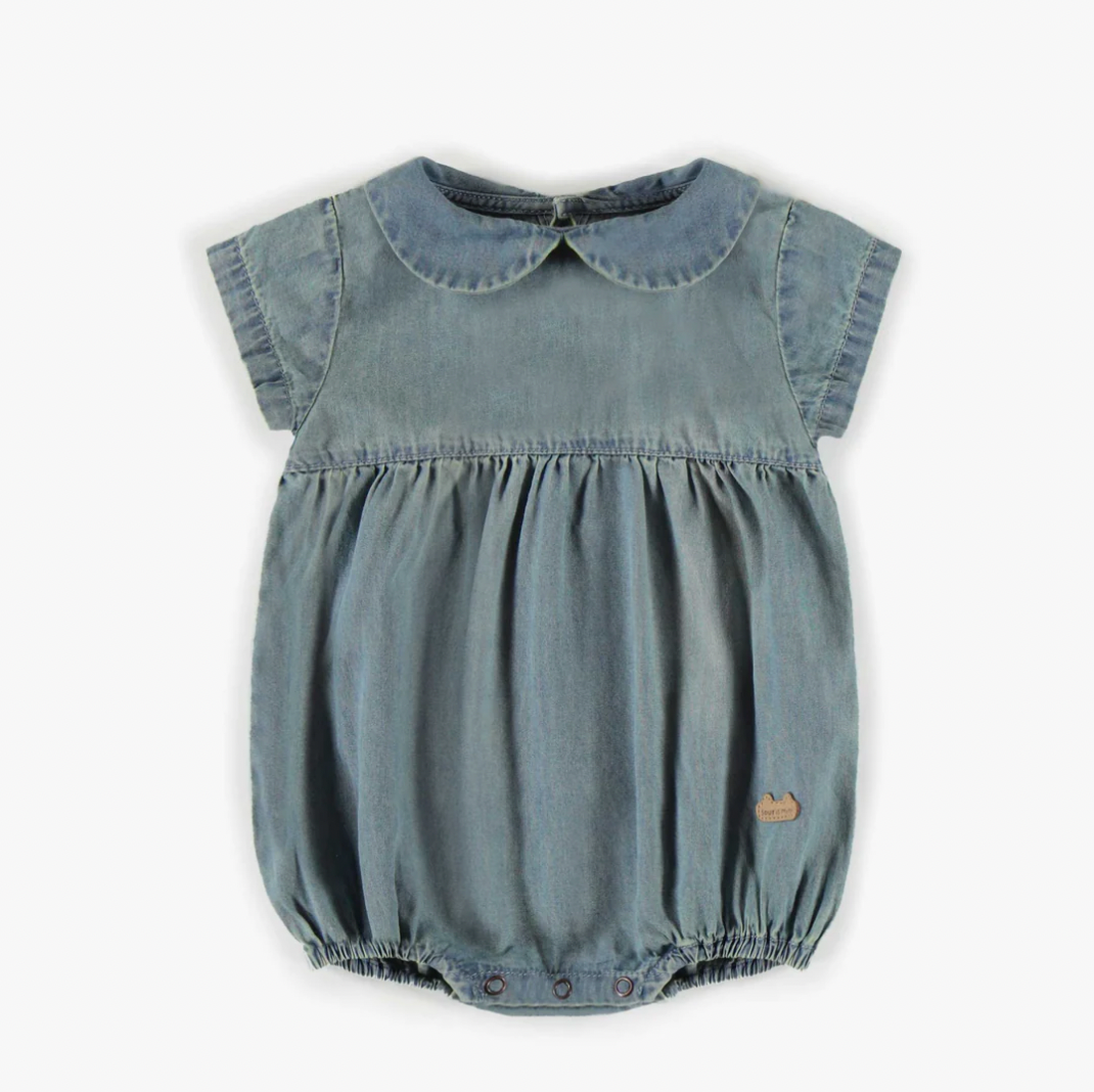 Denim Bubble Romper