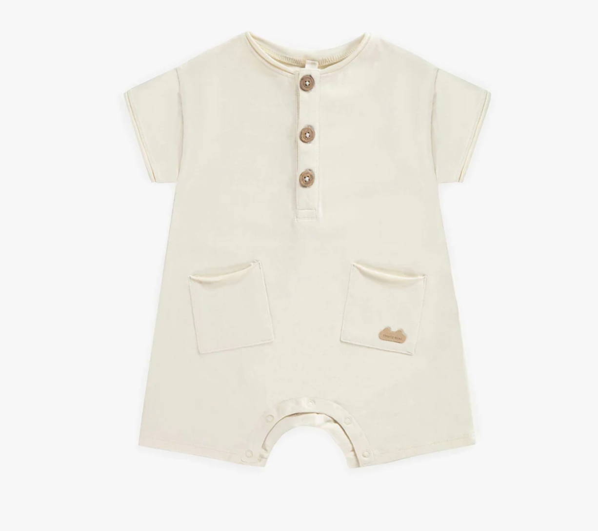 Cream Organic Cotton Romper