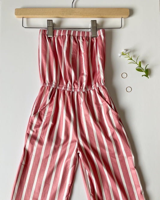Boho Watermelon and White Jumpsuit